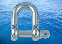 Straight D Shackle Short A4 (316)