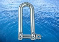 Straight D Shackle Long A4 (316)