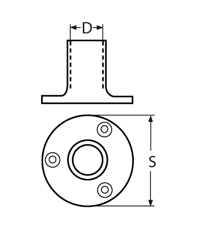 Round Base 90 degree 316 Stainless Steel