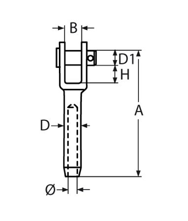 ESS Fork Terminal 3-6mm A2