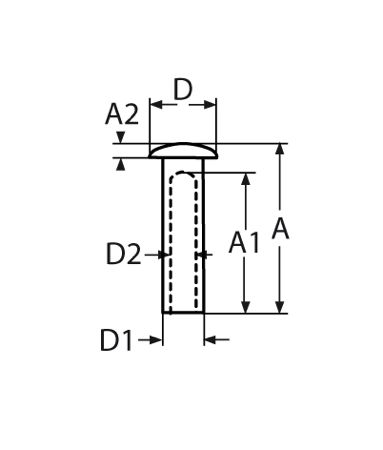 ESS Dome Head Terminal 3-6mm A2