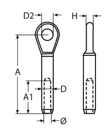 ESS Eye Terminal 3-6mm A2