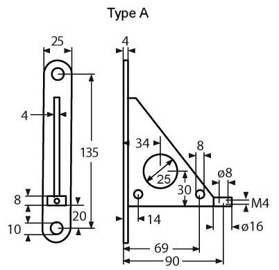 ESS Combination Of Wall Bracket Type A A4