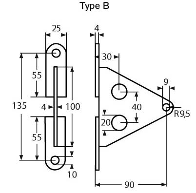 ESS Combination Of Wall Bracket Type B A4
